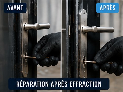 Réparation après effraction à Saint-Thibault-des-Vignes — serrurier (avant / après)