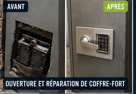 Ouverture et réparation de coffre-fort à Thorigny-sur-Marne — serrurier (avant / après)