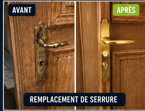 Remplacement de serrure à Thorigny-sur-Marne — serrurier (avant / après)